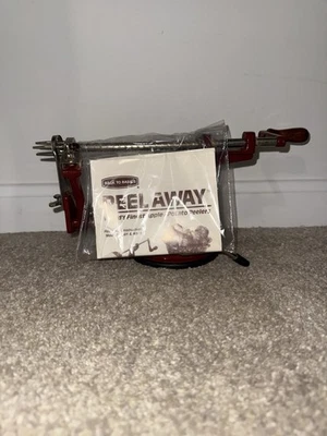 Back To Basics Apple Peeler Suction Base Red Metal Peel Core Slice Potatoes  - Image 1 of 2
