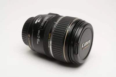 Canon EFS 17-85mm f4-5.6 IS USM zoom lens, caps, Great! Mint- - Image 1 of 4