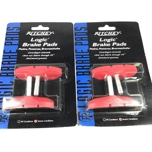 Pastillas de freno voladizas Ritchey Logic rojas 2 pares postes lisos NOS de colección MTB - Imagen 1 de 6
