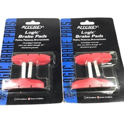 Ritchey Logic Cantilever Brake Pads Red 2 Pair Smooth Post NOS Vintage MTB - Image 1 of 4
