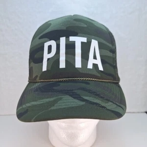 Gorra de camionero vintage Pita camuflada malla cuerda de espuma Snapback - Imagen 1 de 8