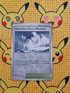 Calamitous Snowy Mountain Reverse Holo 174/193 - 2023 Paldea Evolved - quasi nuovo - Foto 1 di 2
