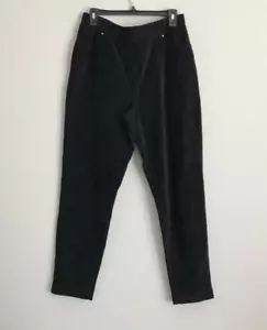Quacker Factory Regular Knit Corduroy Leggings - Black (Sz XS) a623525 -- - Picture 1 of 4