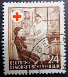 EBS East Germany DDR 1953 - Red Cross - Industrial Nurse - Michel 385 - Used - Picture 1 of 1