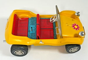 BEACH BUGGY Yellow Plastic Battery Operated VINTAGE DAIYA 1960s￼. WORKING. - Picture 1 of 6