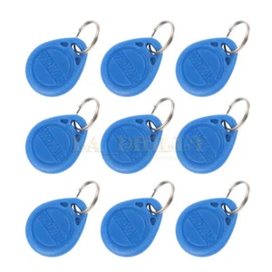 9Pcs RFID IC Key Card Tags Keyfobs Token NFC TAG Keychain 125KHZ TK4100 - Picture 1 of 7