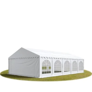 TOOLPORT PVC Partyzelt Bierzelt Zelt Gartenzelt Festzelt Pavillon weiß 6x10x2m - Bild 1 von 8