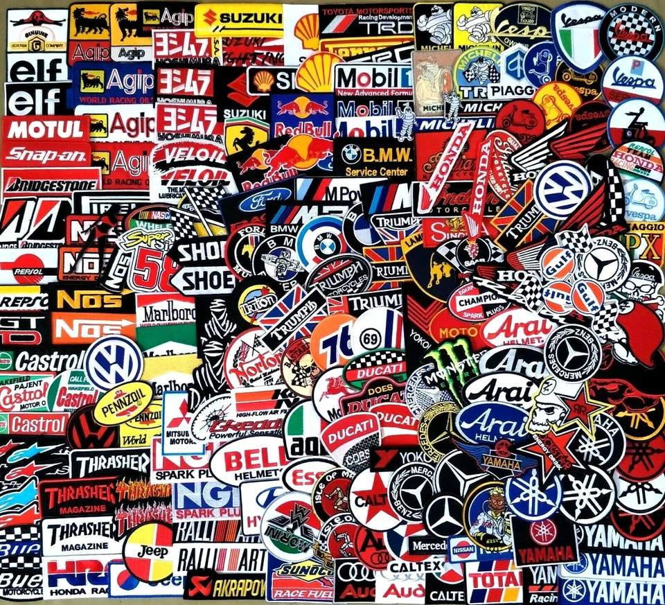 Racing Sport Motor Wholesale Random Lot Embroidered Sew Iron On Patch Set - Image 1 of 4