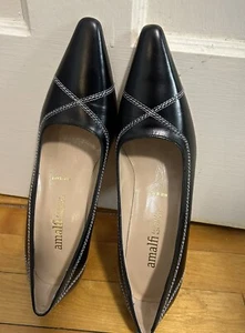 BLACK Career 2 3/4” Heel PUMP Shoes AMALFI Italy Nordstrom Size 9 B  Worn Once - Picture 1 of 5