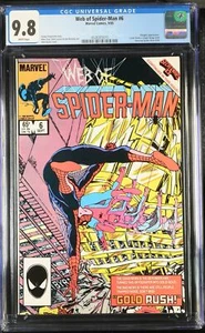 Web of Spider-Man #6 CGC NM/M 9.8 White Pages Marvel 1985 - Picture 1 of 2