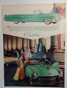 1950er Cadillac grüne Mode 1956 Museumskleider Kunst bunt Vintage Druck Werbung - Bild 1 von 1