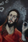 Holy Smoke Oil Painting Portrait Picture Wall Art Home Decor - POSTER 20x30