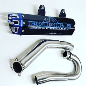 Empire Industries Black Blue Gen 2 Full Exhaust YFZ 450 Carb Model 2004 - 2012 - Picture 1 of 3