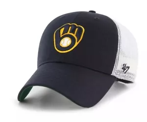 '47 Women's Milwaukee Brewers Navy Branson MVP Trucker Mesh Hat Cap - New - Picture 1 of 2