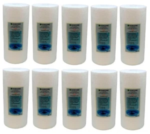 Jumbo Sediment Water Filters 10" x 4.5" 1 Micron Spun Polypropylene x10 - Picture 1 of 2