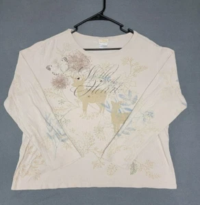 ARTISANS ~ Damen XXL Langarm T-Shirt WILD AT HEART beige Hirsch Nieten - Bild 1 von 8