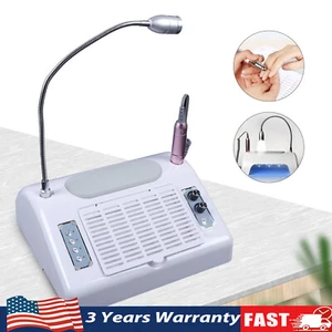Nail Art Vacuum Cleaner Salon Suction Dust Collector Lamp Drill Machine 30000Rpm - Picture 1 of 13