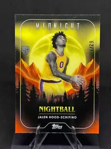 Jalen Hood-Schifino 2023-24 Topps Midnight Nightball Dusk /75 #NB-29 Lakers RC - Imagen 1 de 2