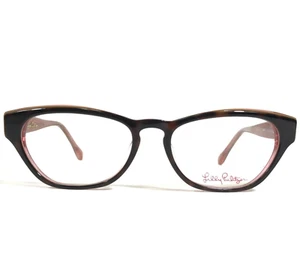 Lilly Pulitzer Petite Eyeglasses Frames KATYA TO Pink Brown Tortoise 49-16-135 - Picture 1 of 12