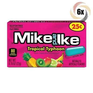 6x Packs Mike & Ike Tropical Typhoon Chewy Candy - .78oz | Fat & Gluten Free - Picture 1 of 1