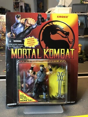Mortal Kombat 战斗机烟雾可动人偶复古 1994 孩之宝 — 第 1/4 张图片