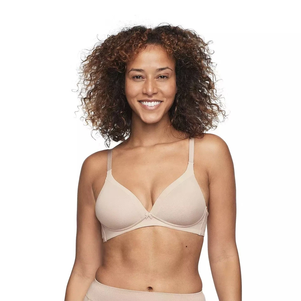 Warner's Invisible Bliss Cotton Wirefree Bra with Lift RN0141A  Almond 38D NWT - Image 1 of 3