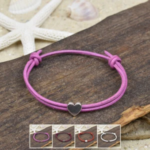 ❦ Armband Fußband STELLA | Leder | 2 mm | Slider | Verschiebeknoten | 02 ❦ - Bild 1 von 18