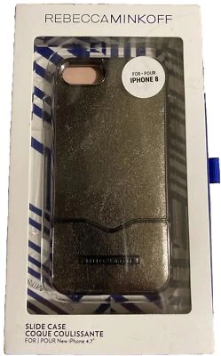 Rebecca Minkoff Slider Case for iPhone 6,7,8 - Cracked Leather Glitter - Image 1 of 4