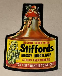 Wacky Packages Stiffords Messy Mucilage Topps Vintage 1973 Used Sticker - Picture 1 of 2