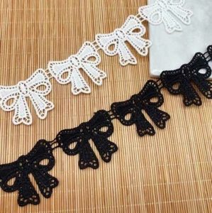 2 Yards Bowknot decoration sewing clothing/curtain/jewelry Bow Lace Trim - Picture 1 of 6