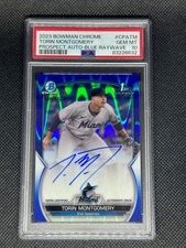 2023 Topps Chrome Torin Montgomery Blue Raywave Auto CPA-TM1 Rookie /150 PSA 10