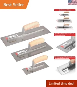 3 Pieces Drywall Trowel, Carbon Steel Finishing Masonry Trowel Set Includes 1... - Picture 1 of 8