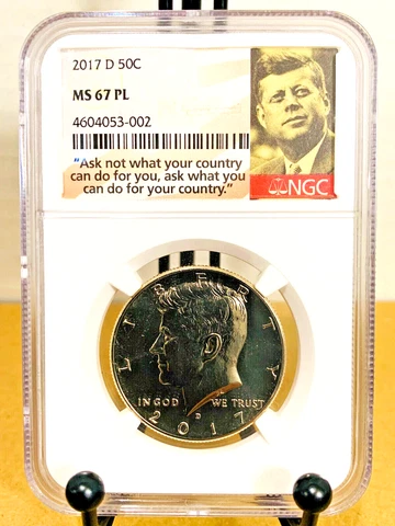2017-D Kennedy Half Dollar NGC MS67PL Mint State 67 Proof Like #4604053-002 Cover