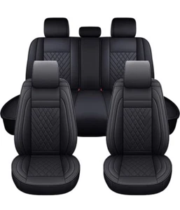 Black Car Seat Covers – Premium Universal Fit for Most Cars SUVs Trucks - Picture 1 of 6