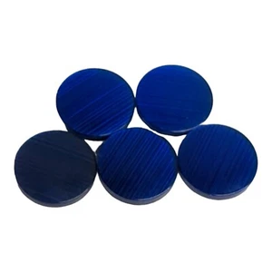 Lot 5 Buttons Vintage Iridescent Dark Blue 11 mm Diameter Shank - Picture 1 of 3