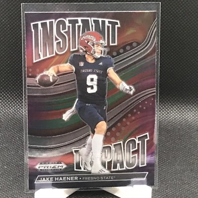 2023 Panini Prizm Draft Picks Instant Impact #11-7 Jake Haener Silver Fresno - Image 1 of 4