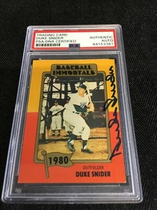 DUKE SNIDER BASEBALL IMMORTALS ERSTDRUCK SIGNIERT PSA/DNA AUTO HOF HALL OF FAME - Bild 1 von 3