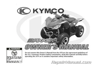 Kymco Maxxer 375 450i ATV Owners Manual - Picture 1 of 1