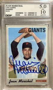 1970 Topps 210 Juan Marichal Signed Auto Baseball Card - Picture 1 of 3
