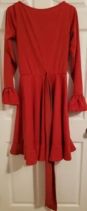 Rebdolls Special Edition Bell Sleeve Ruffled Tie Front Mini Dress NWT Large - Picture 1 of 5
