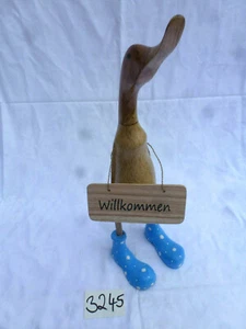 Nr.3245 schöne Holzente Dekoration Ente Bali Unikat Einzelstück Teakholz  - Bild 1 von 7