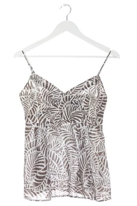 ESPRIT Canotta a bretelle Donna Top Taglia IT 40 grigio chiaro-bianco - Foto 1 di 5