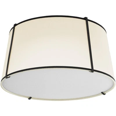 Dainolite Lighting TRA-3FH-BK-CRM montaje trapezoidal empotrado negro con crema Foto 1 de 4