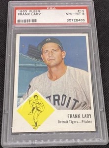 1963 Fleer Baseball Frank Lary #14 Detroit Tigers PSA 8 Nm-Mt - Picture 1 of 2