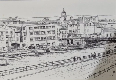 Town Bridge, Weymouth, Vintage Postcard - Image 1 of 2