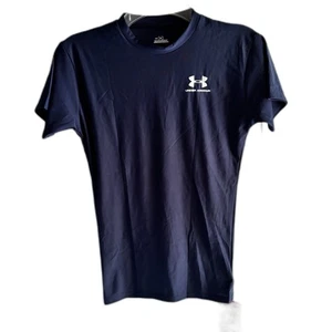 UNDER ARMOUR Herren dunkelblau Gr. MD. Heat Gear UPF30+ Kompressionsshirt #F - Bild 1 von 5