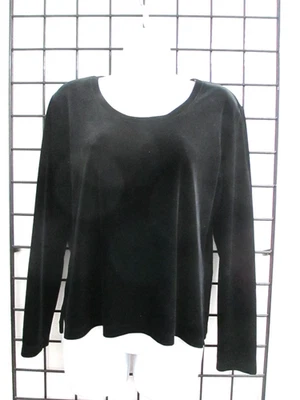 CHICO'S 🌸 TALLA 1/8==BLUSA NEGRA/TERCIOPELO ELÁSTICO/TOP Foto 1 de 4