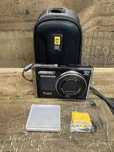 Olympus Stylus-9000 12 megapíxeles cámara digital batería tarjeta SD/adaptador funciona - Imagen 1 de 21