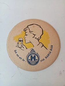 ANCIEN Ss Bock : DORTMUNDER HANSA BIER - DHB / beercoaster Bierdeckel Viltje - Picture 1 of 2