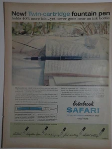 Pubblicità rivista* - 1957 - Penne Esterbrook SAFARI - Foto 1 di 1